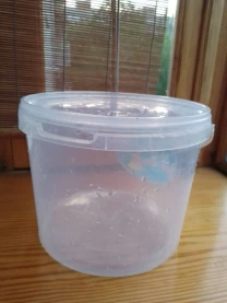 Ведро 3 л прозрачное пластиковое, с ручкой и крышкой, для холодного