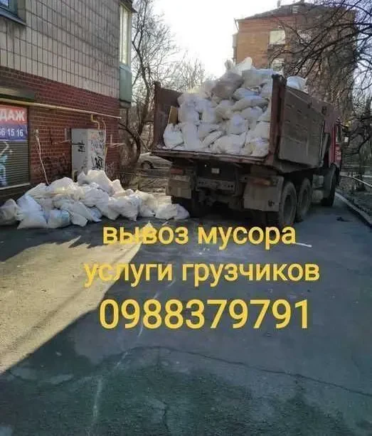Вывоз мусора. Услуги грузчиков.