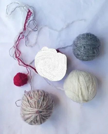 Пряжа ассорти цветов с люрекс нитью Вес 134 гр For Hand Made, руко 9