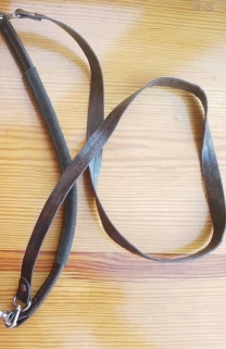 Ручка на сумку короткая и через плечо коричневая кожзам, карабины