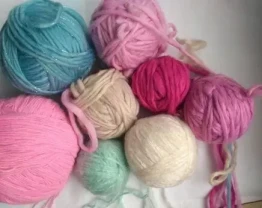 Пряжа нитки 8 цветов набор общий вес 220 гр Для творчества поделок