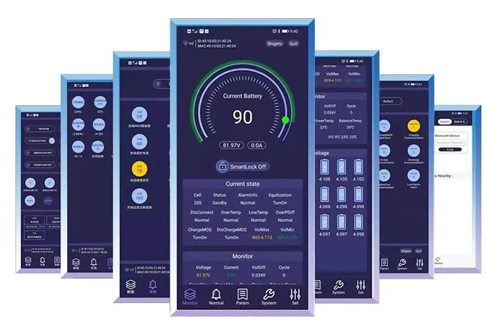 Балансер 3s-16s 150a Smart BMS Li-ion, LifePo4, Li4Ti5O12 (LTO) 5