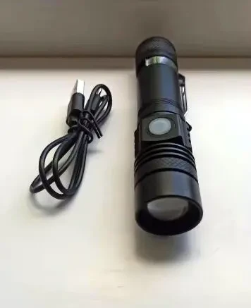 Мощный светодиодный фонарь T6 с зумом, фонарик для кемпинга 9