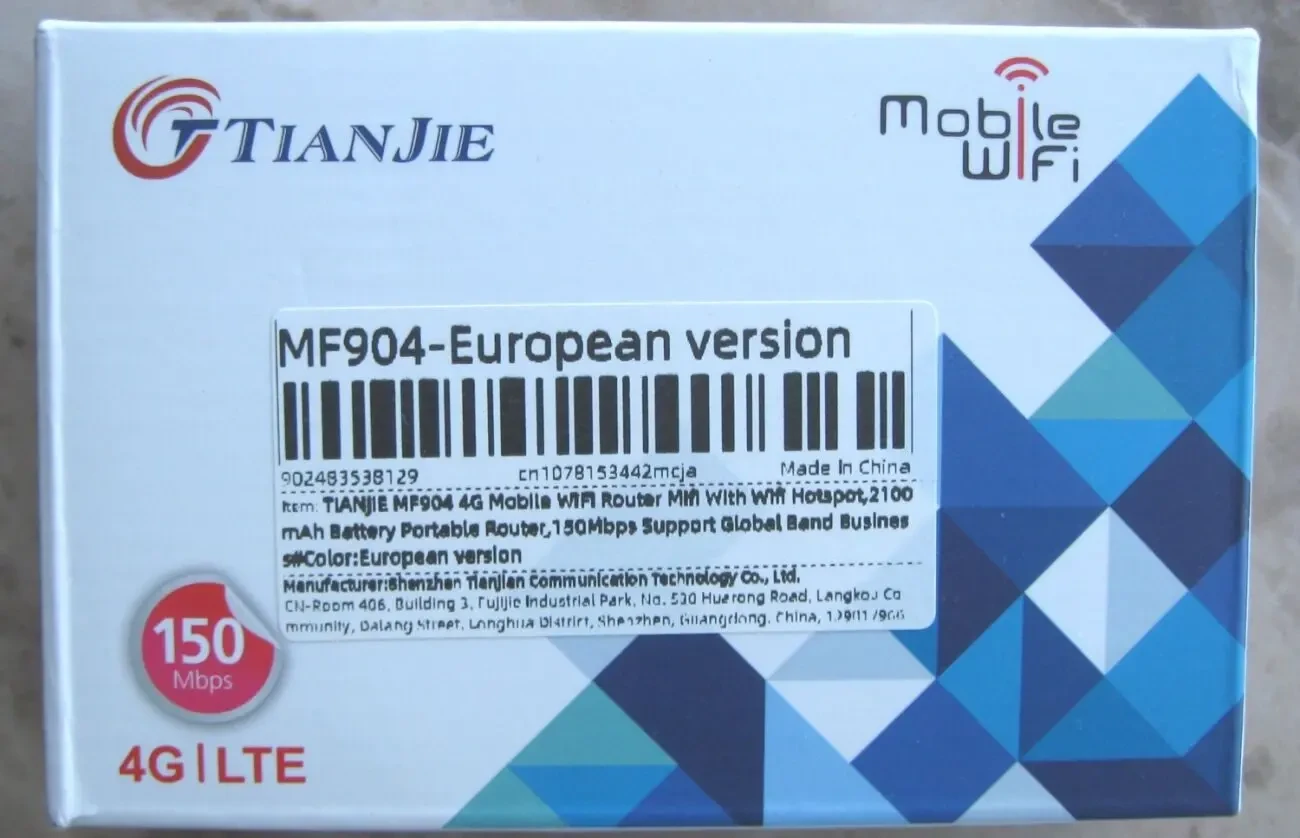 4G USB WiFi модем-роутер TIANJIE MF904, 2100 мА/ч 7