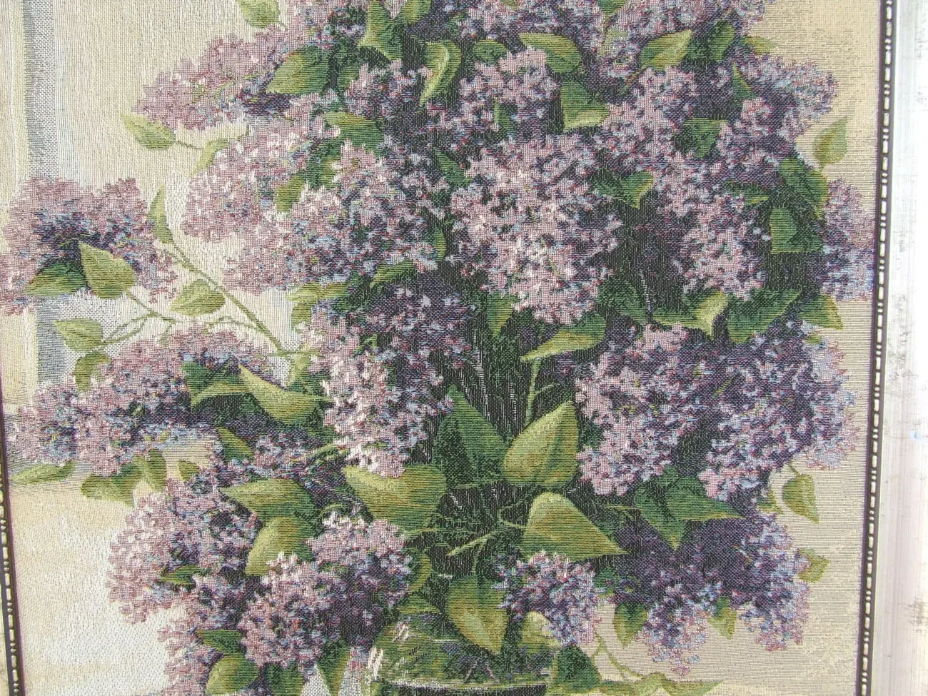 Картина Гобелен натюрморт оргоны -сирени раз.70 х 45 см. холст 2008 3