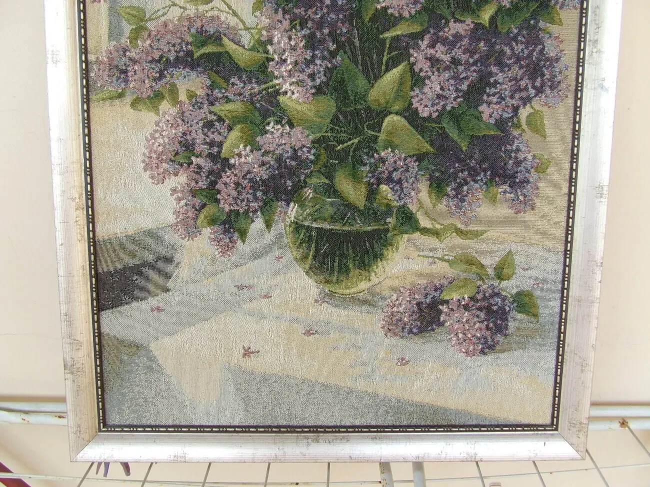 Картина Гобелен натюрморт оргоны -сирени раз.70 х 45 см. холст 2008 4
