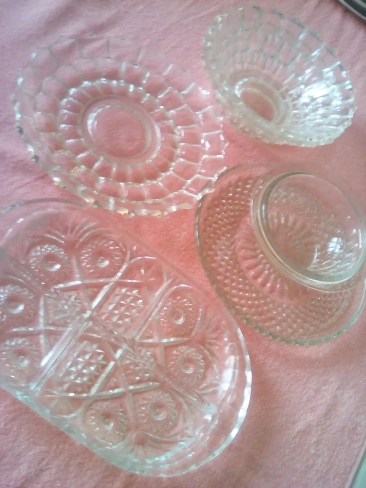 Блюдо круглое  стекло советское,25 см 2