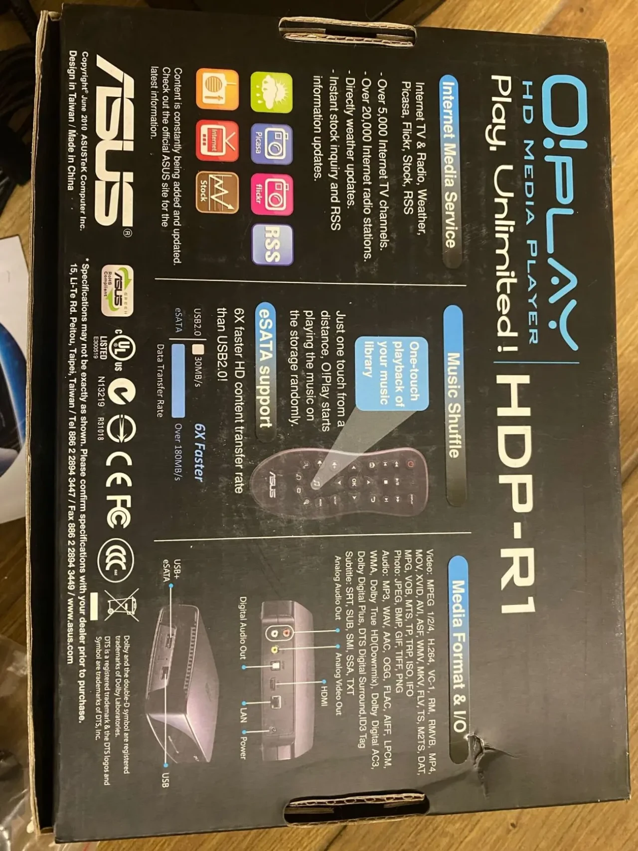 HD - Медиаплеер ASUS O Play HDP-R1 меди-аплеер 3