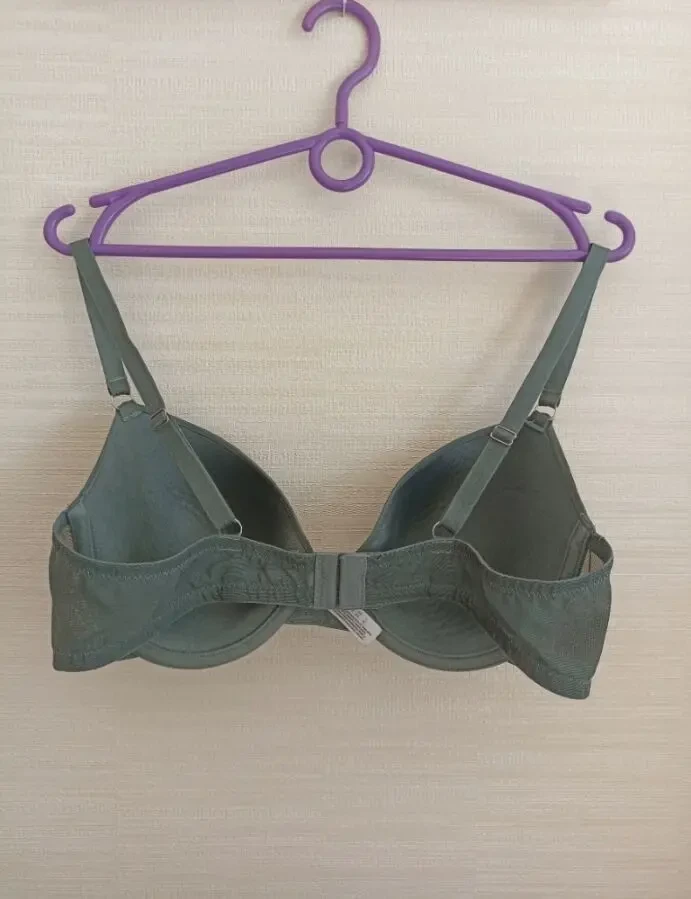 Primark EUR 85C Бюстгальтер поролон косточка сизо серо зеленый 5