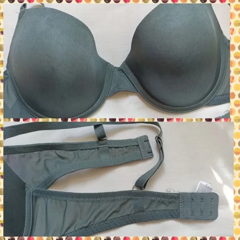 Primark EUR 85C Бюстгальтер поролон косточка сизо серо зеленый 8
