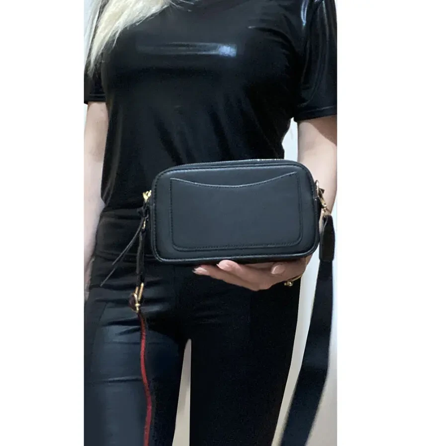 21 см нова чорна сумка клатч месенджер через плече ремінь 2