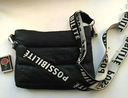 Сумка клатч черного цвета через плечо, легкая, стильная 5