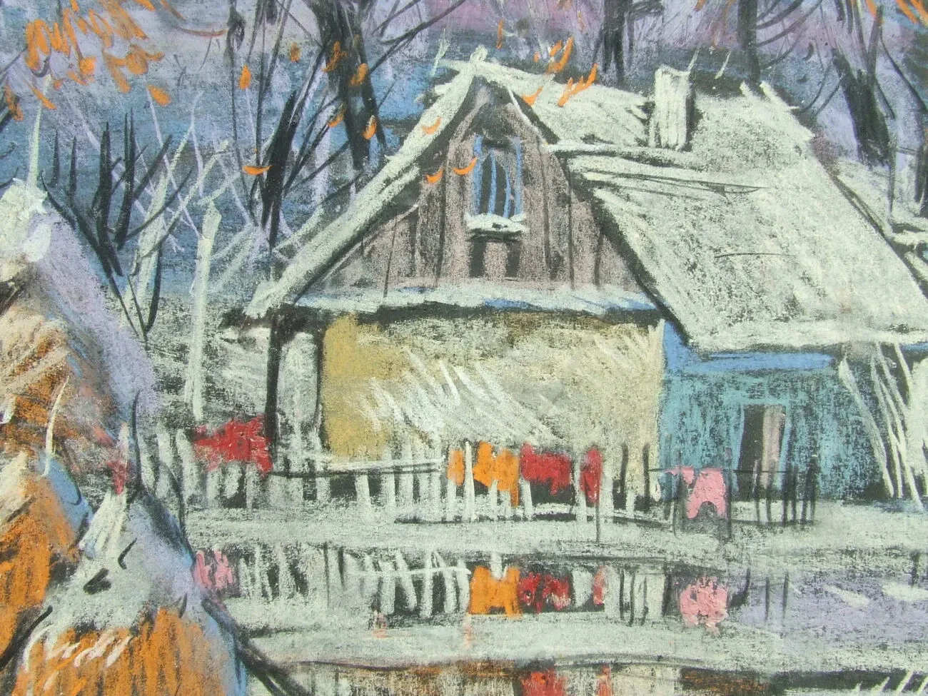 Зас.худ.укр. Роскин Н. раз. 50 х 35 см. картон смешаная техника 1991 г 3