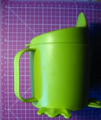 Поильник кружка с крышкой и ручками, пластик зеленый, Mata ІКЕА