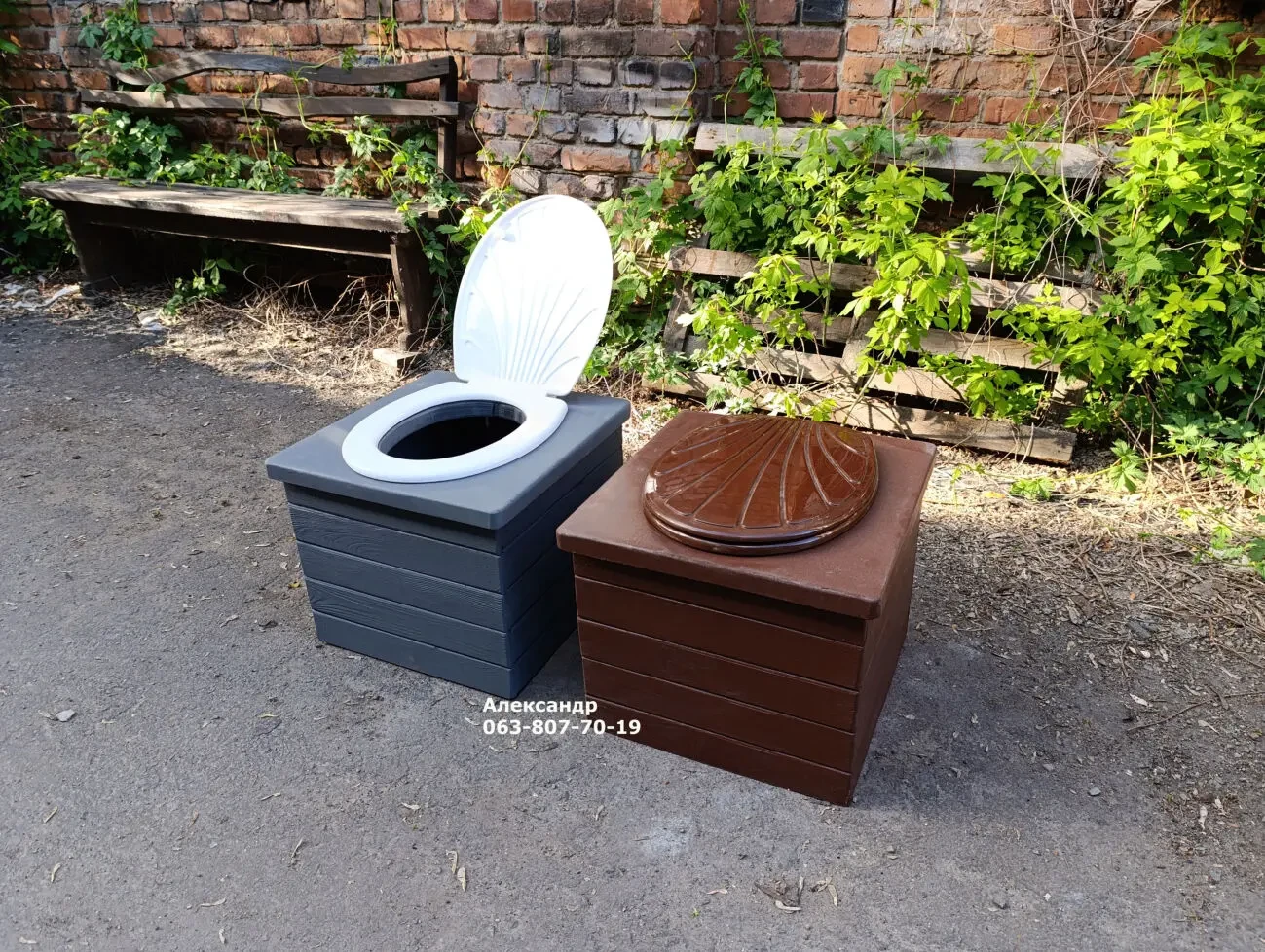 Сидіння для дачного туалету, в будинок під відро ( ящик сидіння) 5