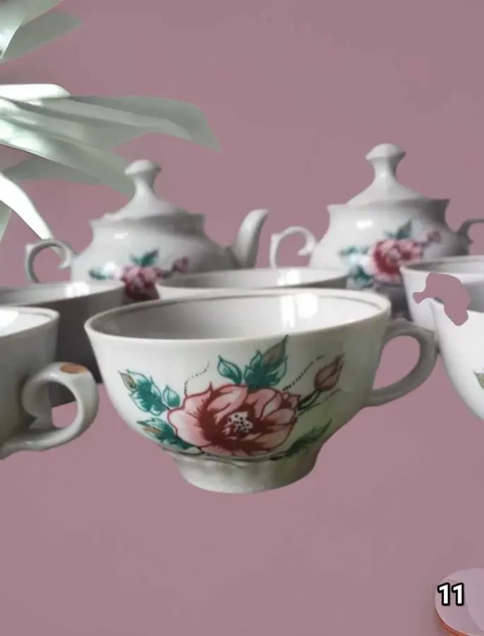 Сервиз чайный фарфоровый. СССР.