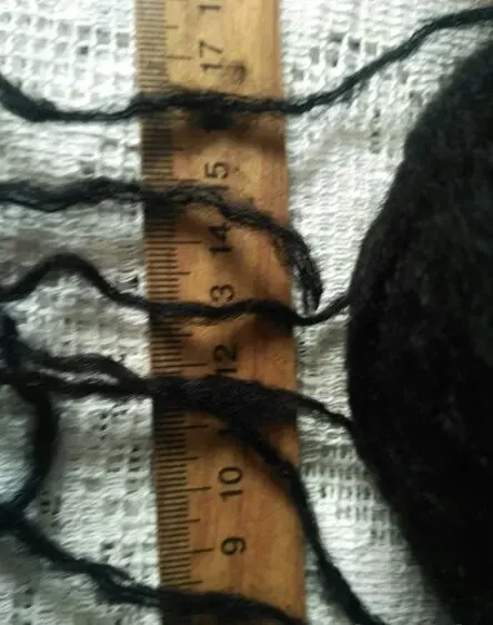 Шапка шарф пряжа нитки пушистые мохер 25 %, черный цвет 2