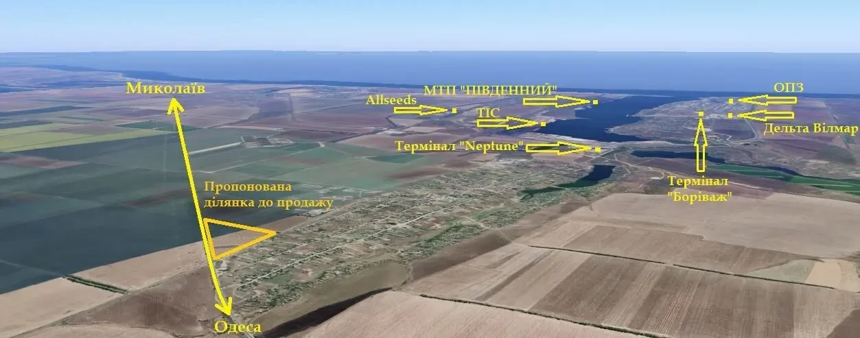 Продаж фасадної земельної ділянки площею 13га на трасі Одеса-Миколаїв 3
