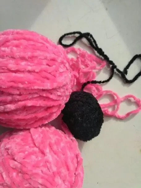 Набор для творчества Пряжа бархатные розово-малиновый цвет мягкие вес 8