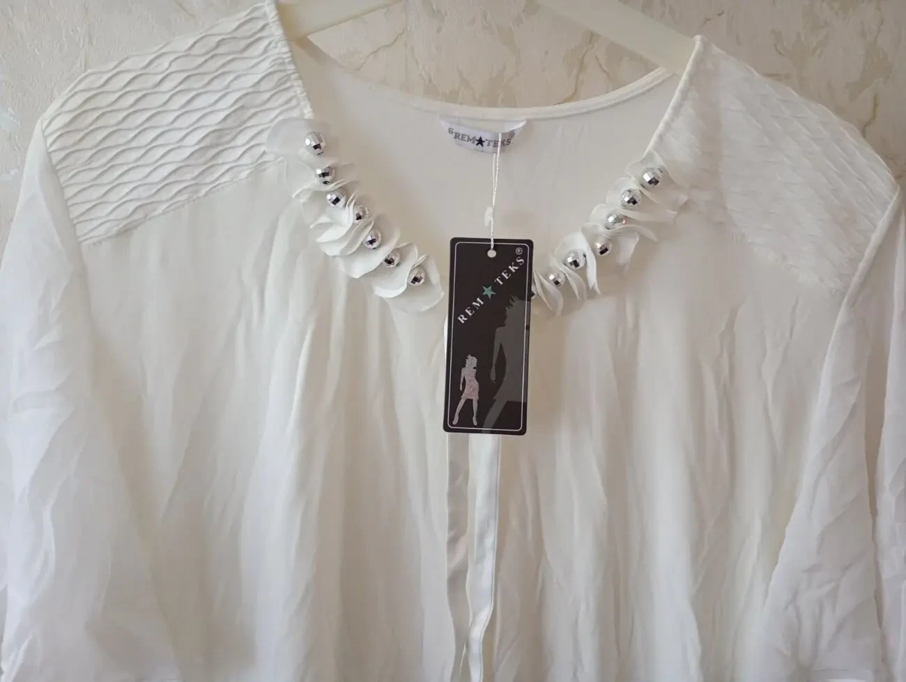 Новая белая блуза, Турция - 3 dvd диска в подарок. 7