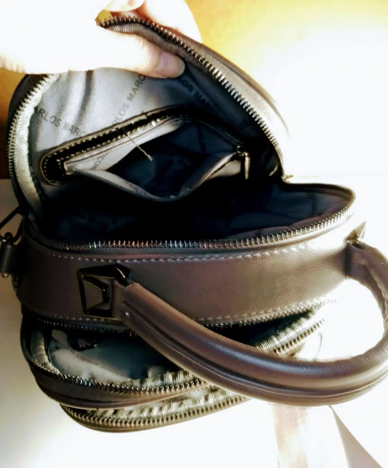 Коричневая какао сумка а5 детская 5 отделов на молнии, карманы, ручки 5