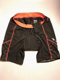 Вело шорты м 12, вставка, гладкий трикотаж, розовые черные, силикон