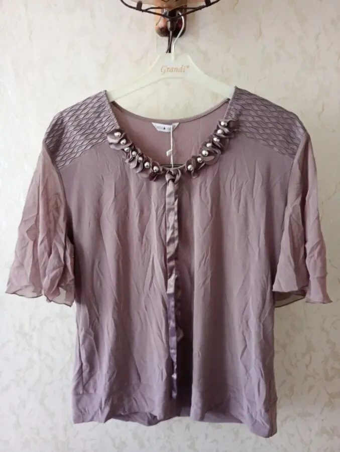 Новая баклажановая блуза, Турция - 3 dvd диска в подарок.