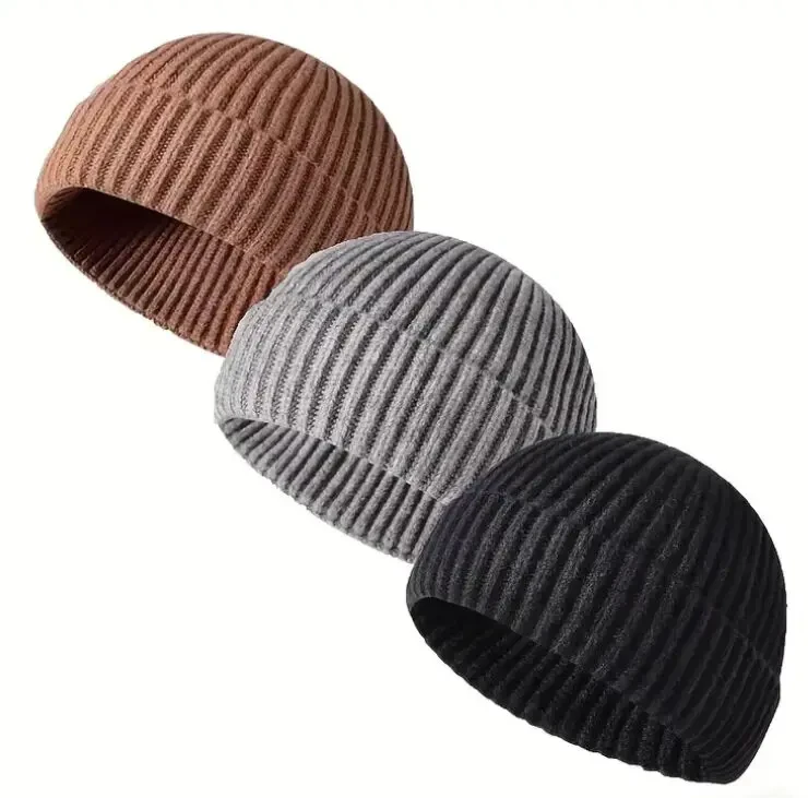 Новая черная шапка-бини, унисекс 3