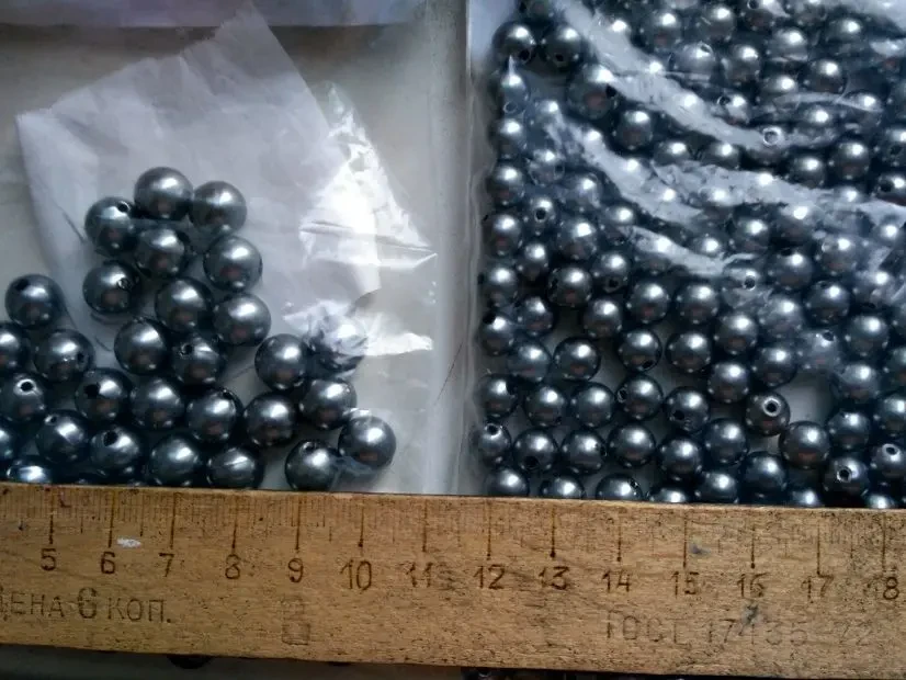 Бусины Черный жемчуг