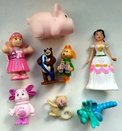 Игрушка игрушки киндер фигурки, мягкие львята, поросенок