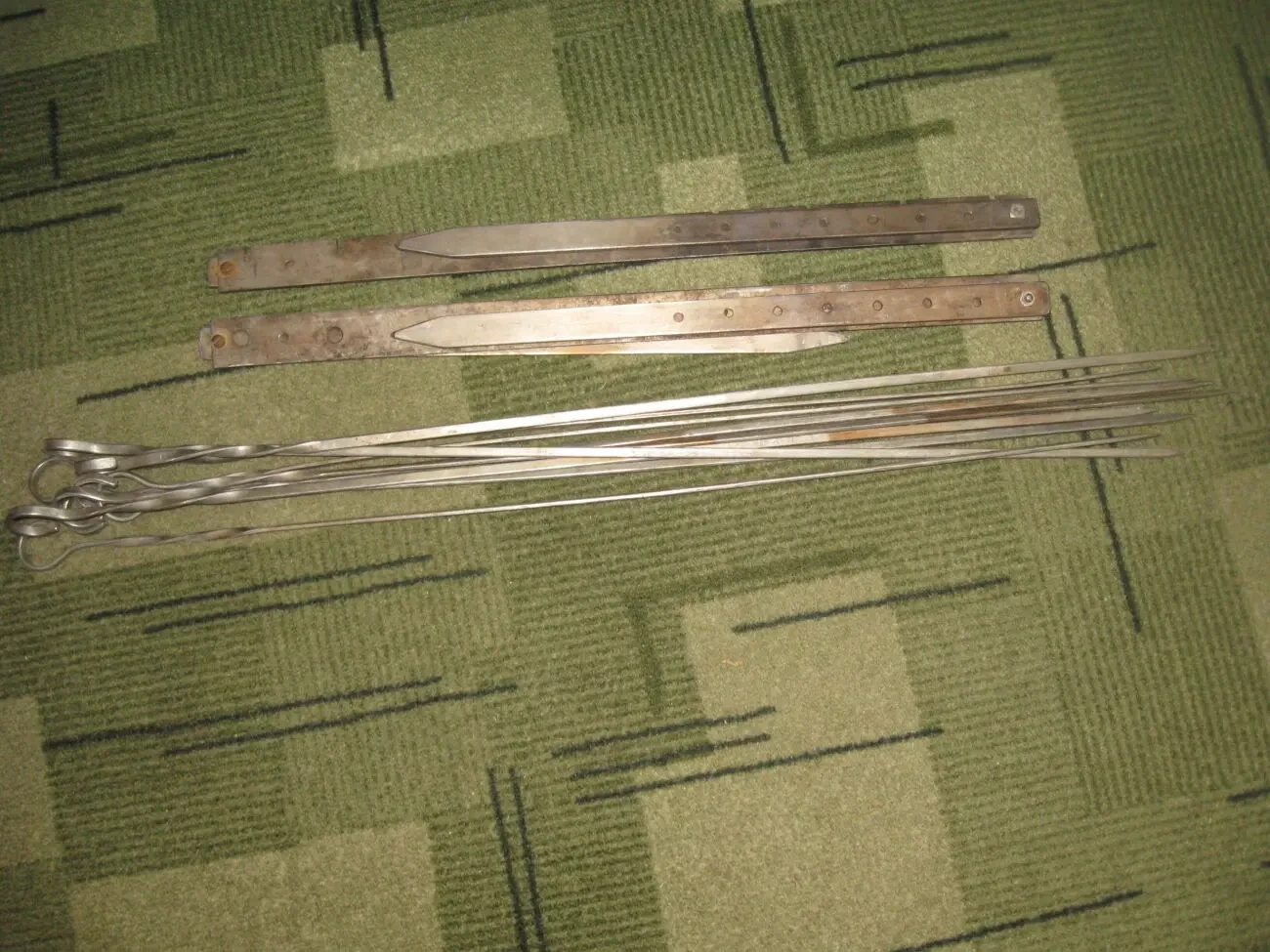 Шампури 9 шт. з підставками, все з нержавійки 6