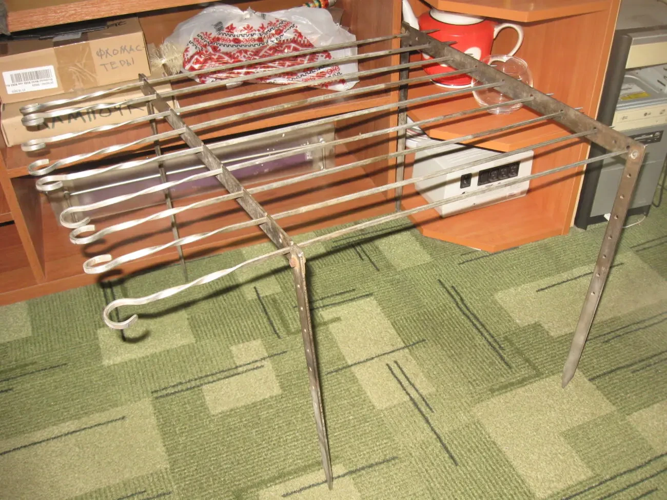Шампури 9 шт. з підставками, все з нержавійки