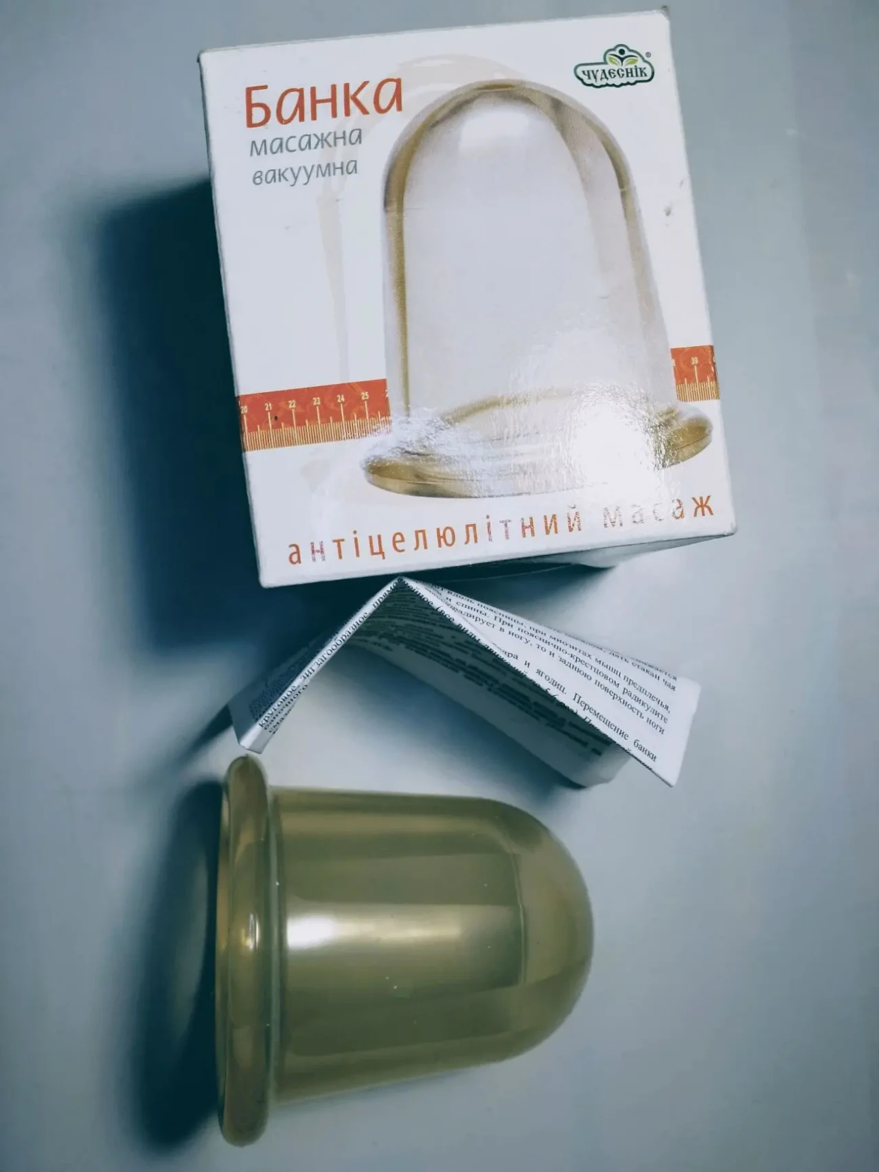 Банка силиконовая вакуумная большая, антицеллюлитный массаж, Chudesnik