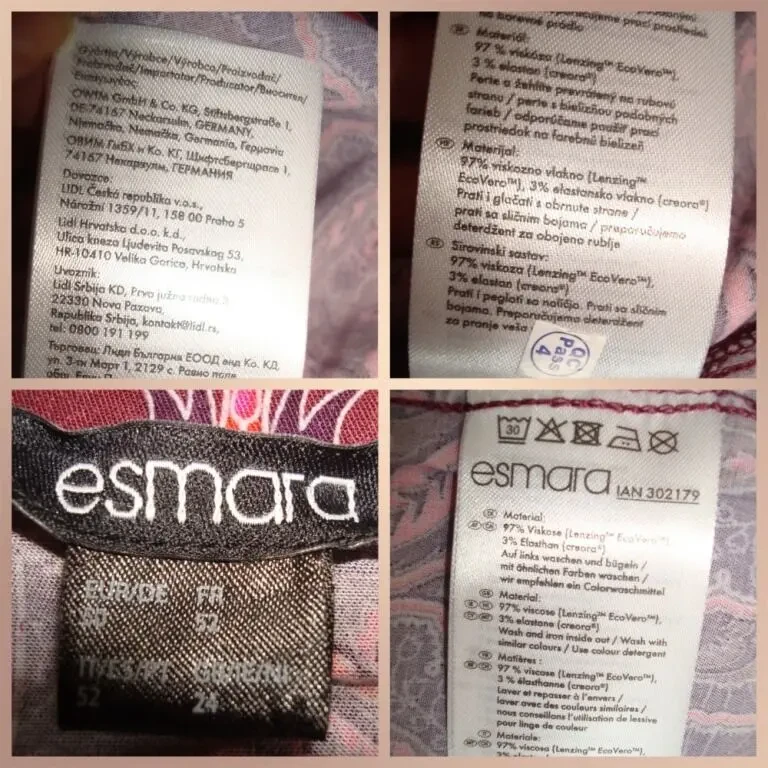 Esmara Красивая женская блузка  вискоза рукав 3/4 10