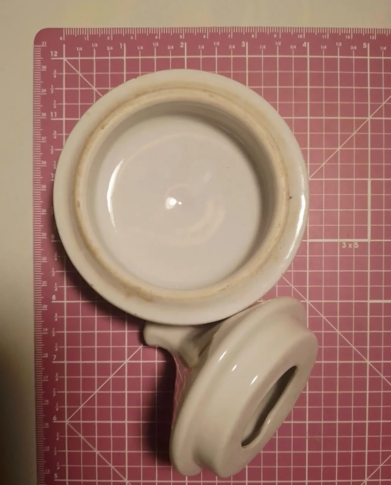 Крышка на чашку заварник керамика белая, золочение 4