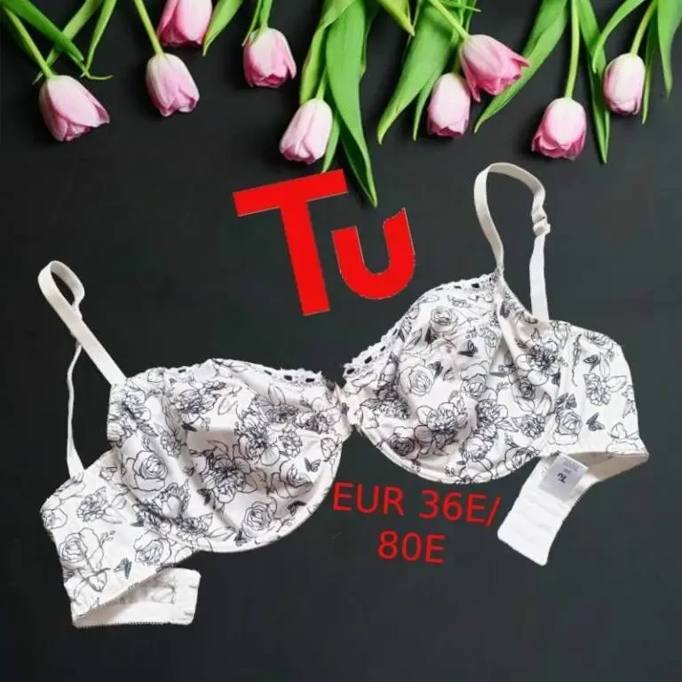 TU 36E 80E Бюстгальтер мягкий косточка бело молочный черный