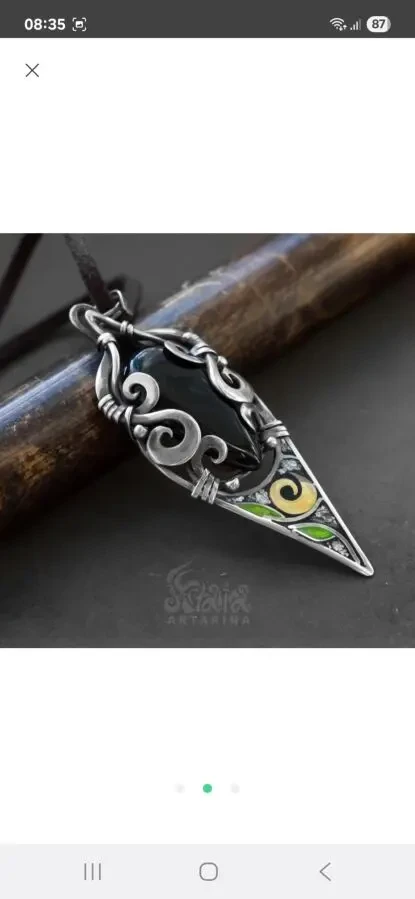 Кулон ручной работы из серебра 2