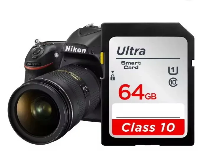 Высокоскоростная карта памяти SD Card 64GB для фото видео камер Class 3