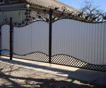 Ворота и заборы решетчатые и из 3D решетки. Откатные и распашные 5