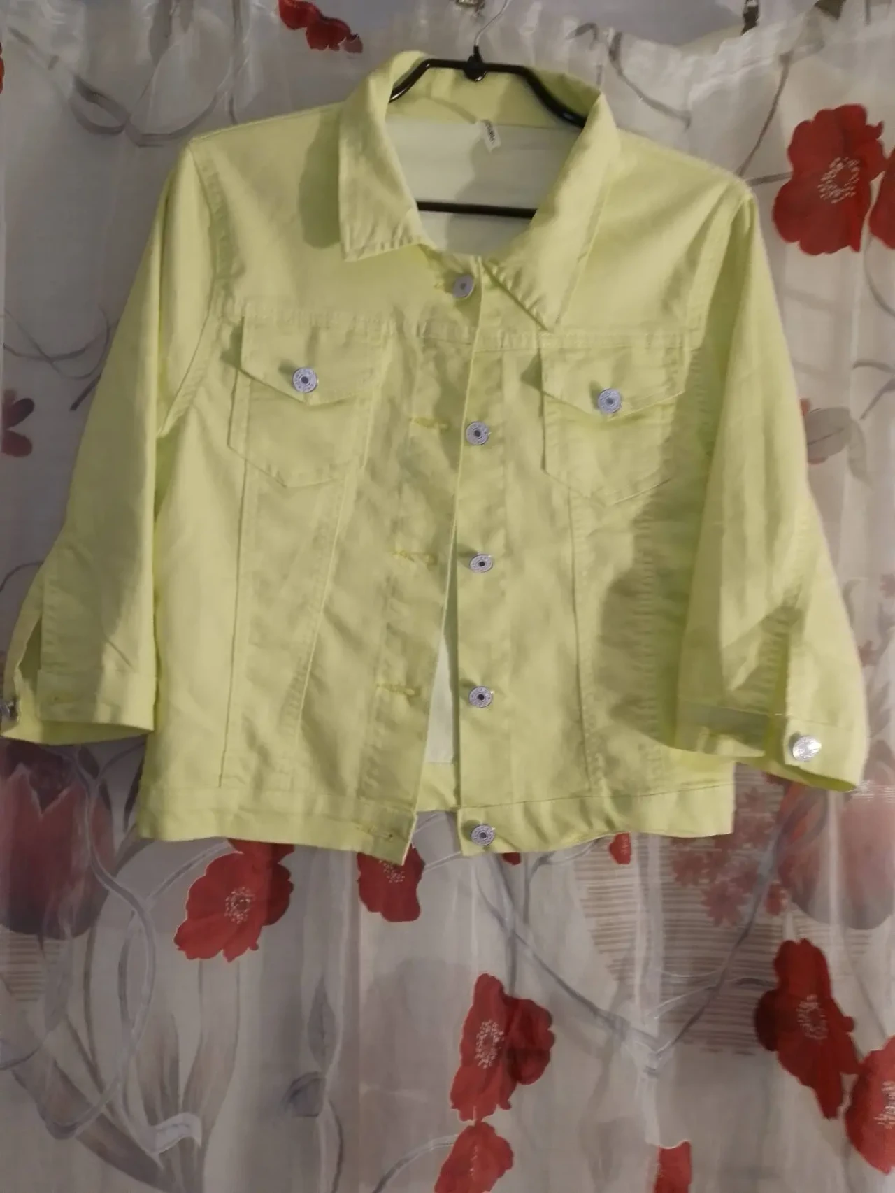 Девочке подростку жакет курточка короткий салатовый под джинс, хлопок 2