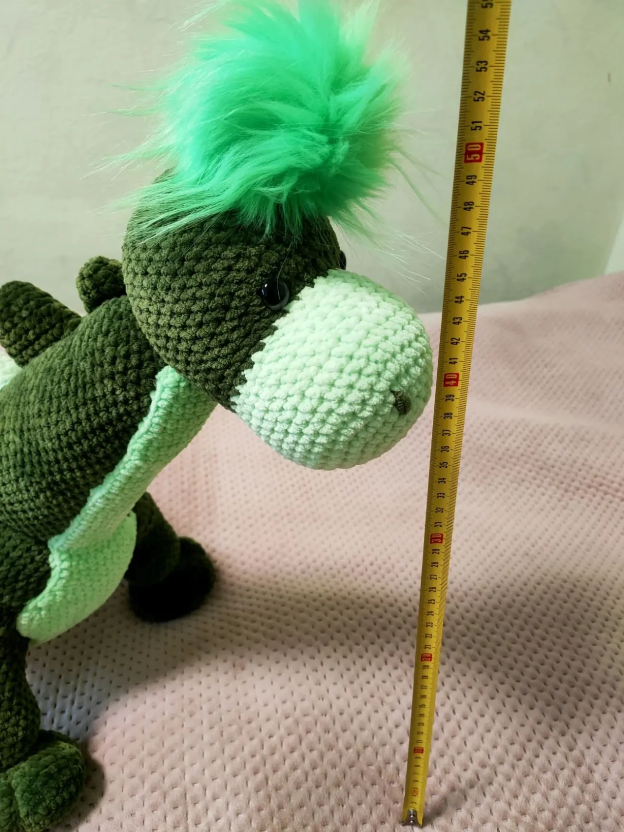 іграшка вязана зелена дракон 4