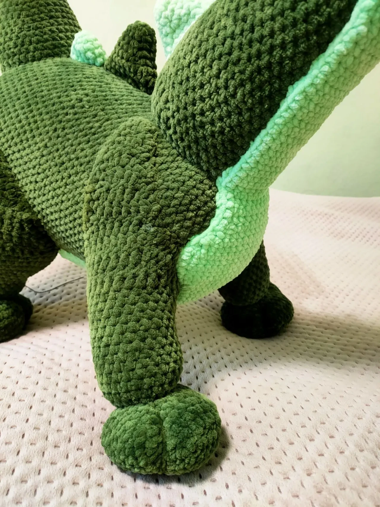 іграшка вязана зелена дракон 6