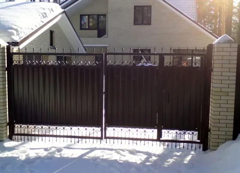 Ворота та паркани з профнастилу. Відкатні та розпашні. Автомат та без 2