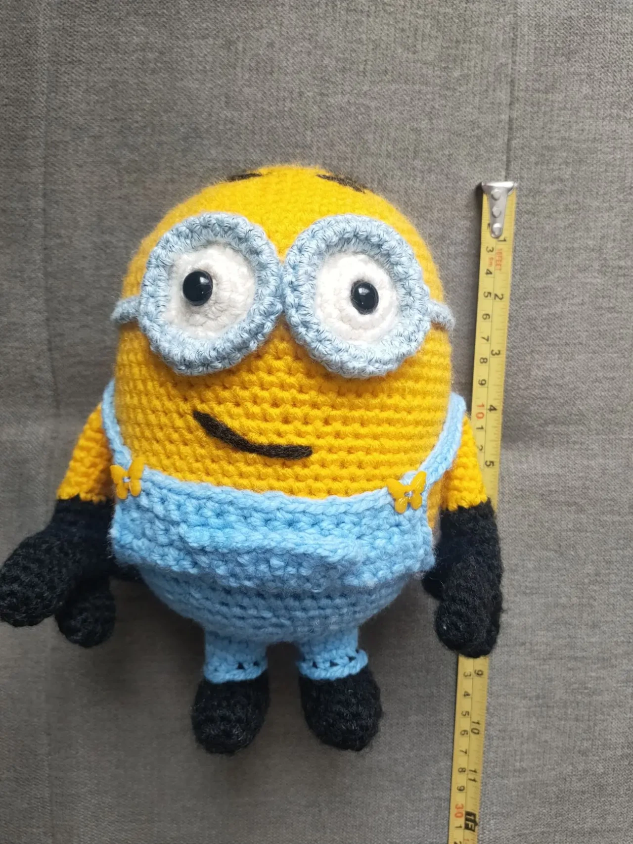 Міньон Боб іграшка м'яка  в'язана  весела дитяча ручна робота 2