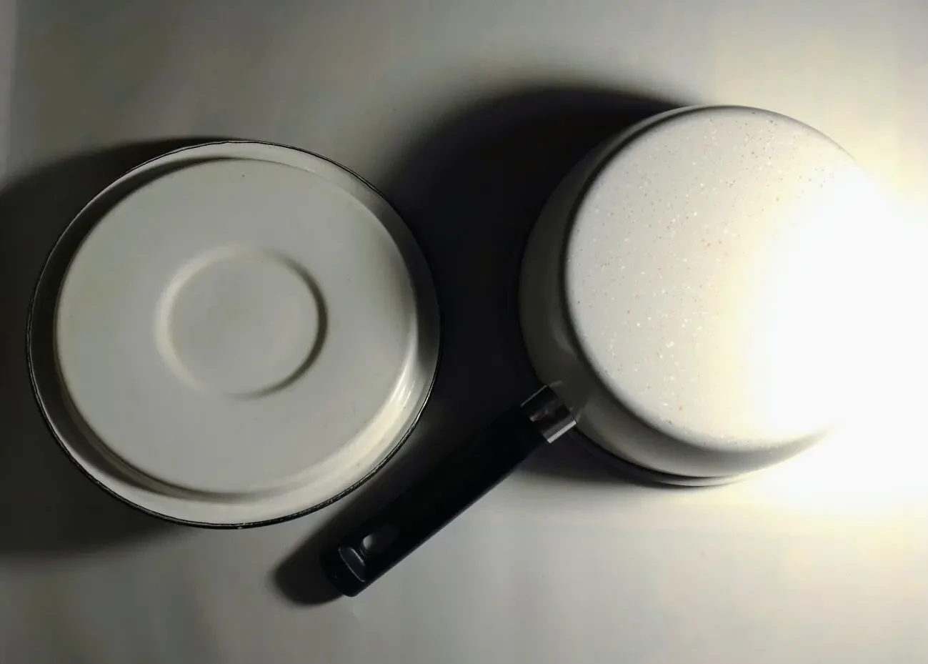 Кастрюля ковш китайский металл, светлое покрытием 1.25 л 5