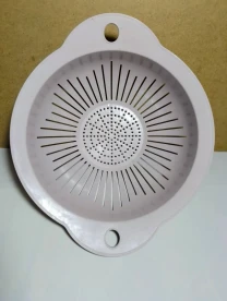 Миска дуршлаг друшляк пластик большой розовый