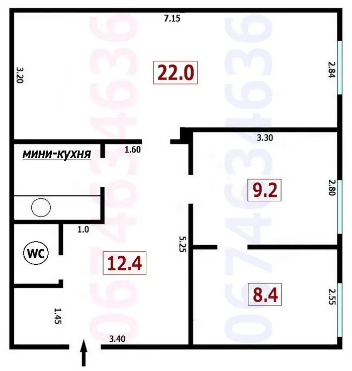 Аренда офиса 75 м2, метро Театральная, Богдана Хмельницкого 10, Центр 8
