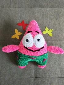 Іграшка Патрік 26 см Губка Боб квадратні штани  в'язана ручна робота