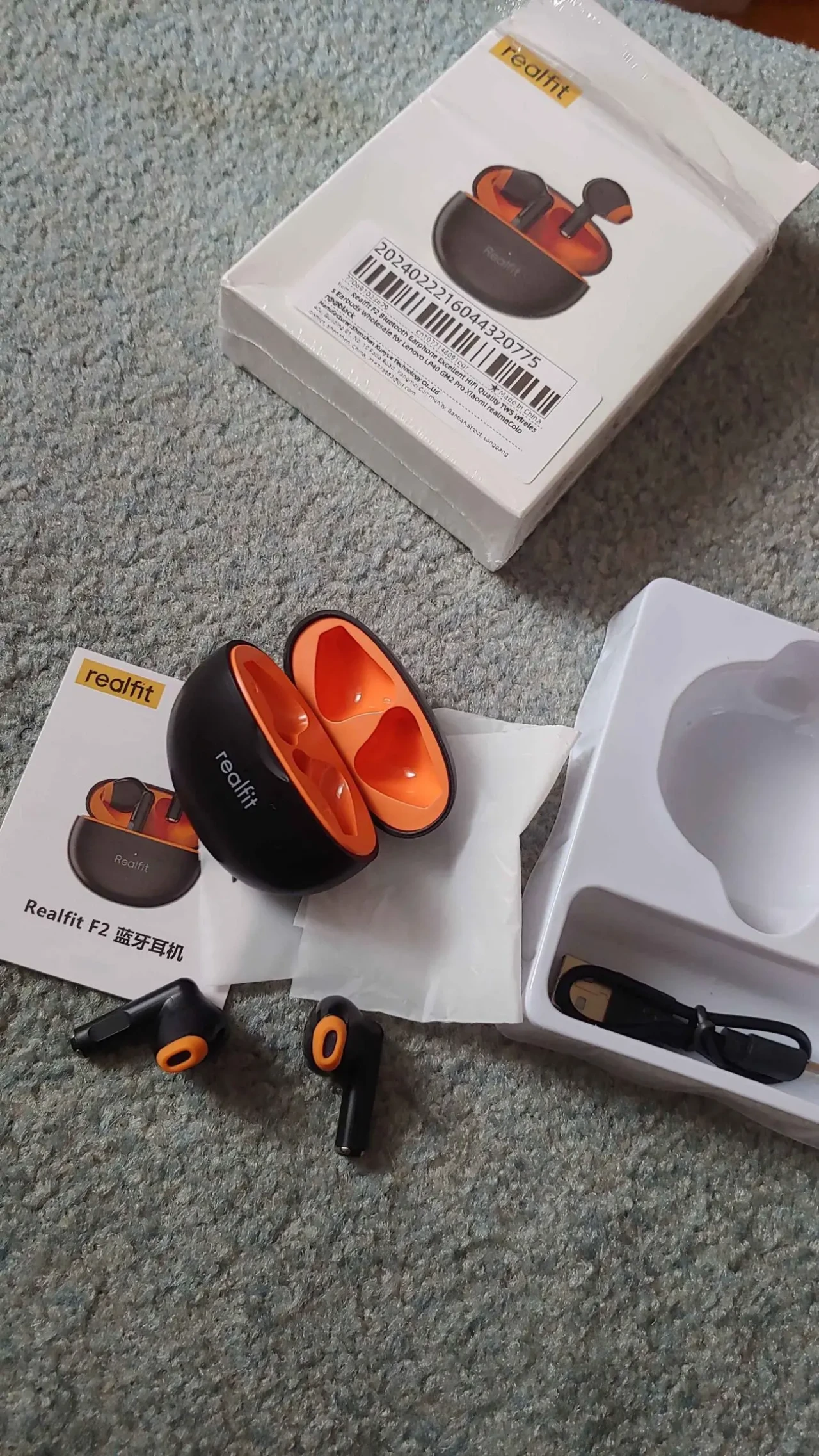 Наушники REALFIT F2 Bluetooth 5.3 вкладыши Шикарный звук Сенсор новые 3