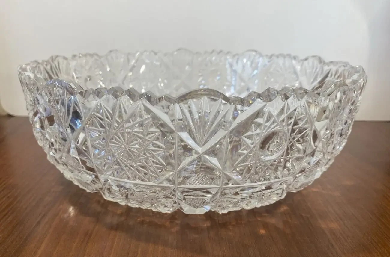 Сухарница хрусталь 26 см ссср 4